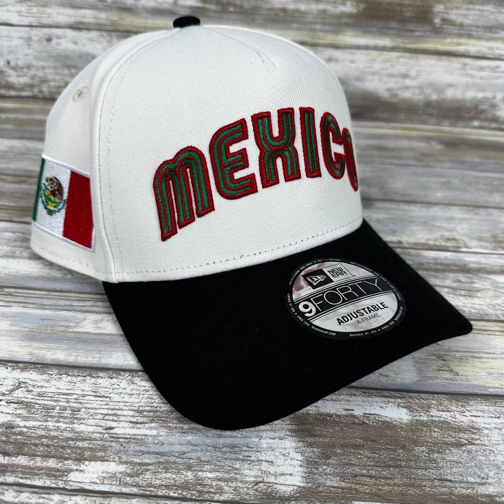 Mexico‎ A-Frame Snapback Hat Cap New Era Exclusive 9FORTY Flag Side Patch NEW
